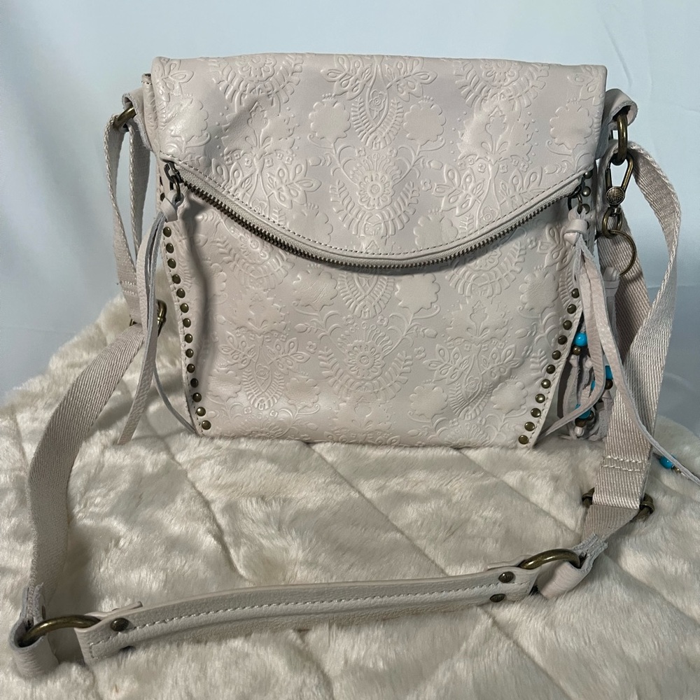 The Sak Crossbody Purse White Leather
